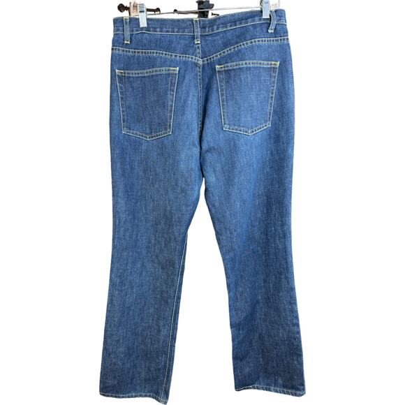 J. Crew Dark Wash Button-Fly Boot Cut Jeans 14L 5-Pocket Casual - Picture 5 of 14